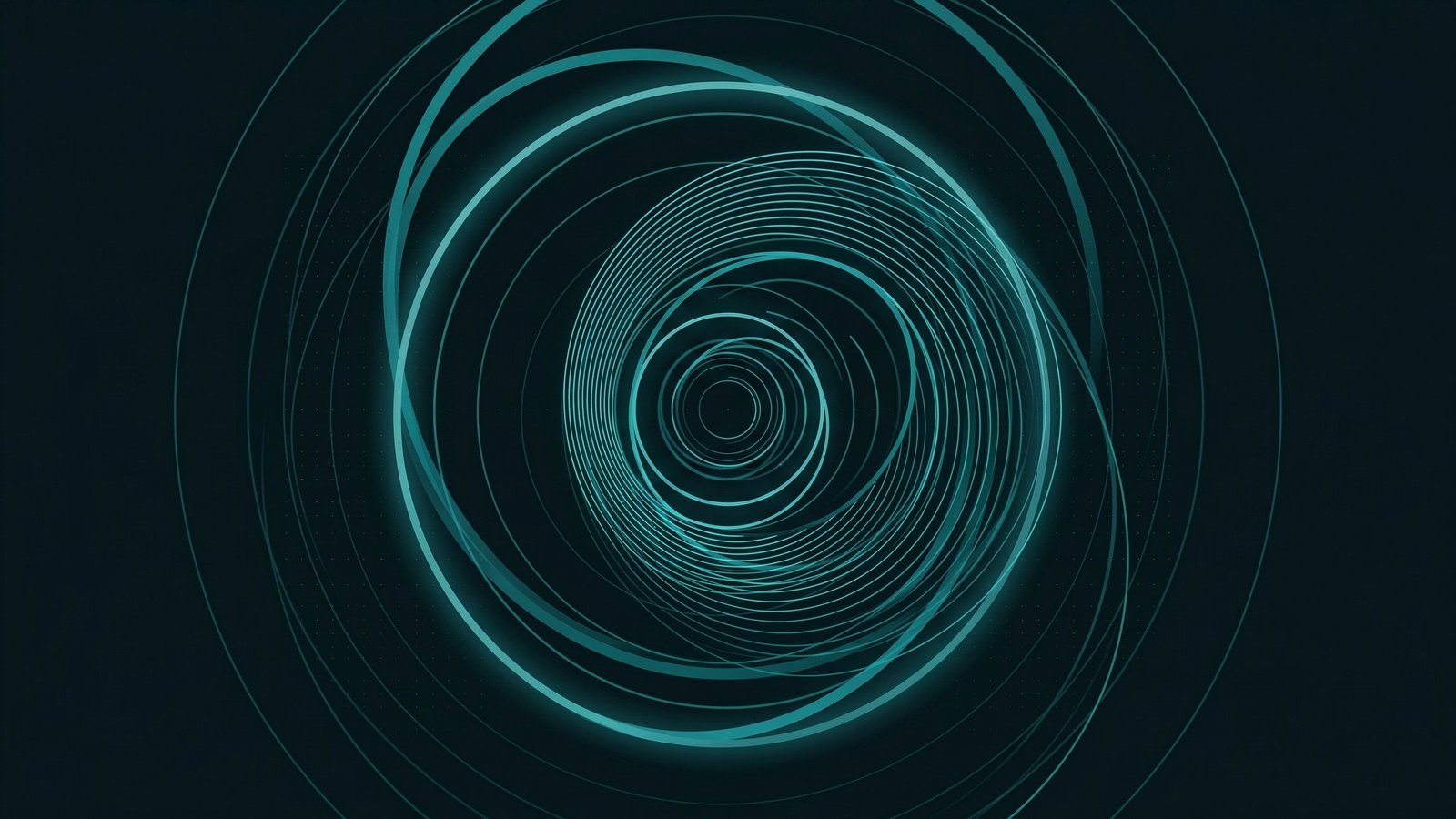 Abstract geometric visualization of concentric teal rings suggesting continuous improvement cycles